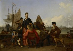 The Bakhuysen and de Hooghe Families dining at the Mosselsteiger (Mussel Pier) on the Y, Amsterdam