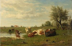 Koeien in de weide by Gerard Bilders