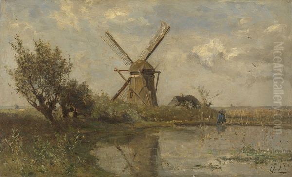 Molen bij een plas - view 1