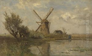 Molen bij een plas Molen bij een plas
