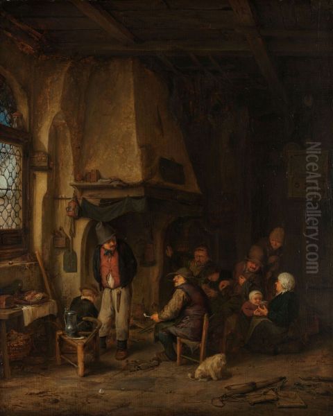 boerengezelschap in interieur - view 1