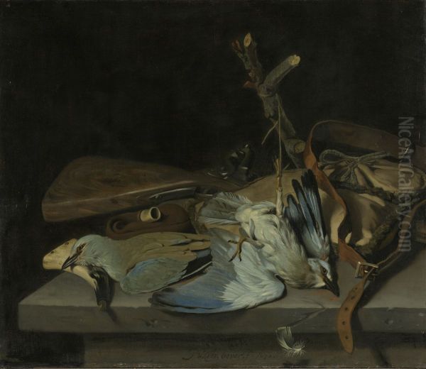 Still life with hunting implements and birds - view 1