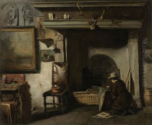 Het atelier van de Haarlemse schilder Pieter Frederik van Os by Anton Mauve