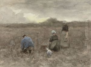 Aardappelrooiers by Anton Mauve