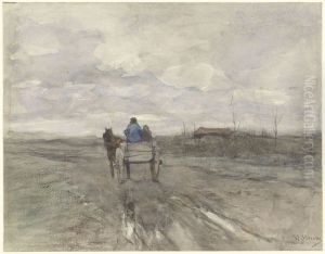 Boerenkar op een landweg