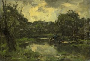 Landschap met schuit Landschap met schuit