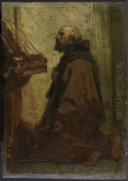 Praying Monk - view 1