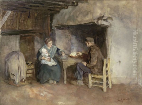 A Peasant Family at Lunch - view 1
