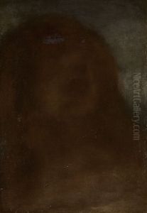 Kop van een vrouw, genaamd 'A fair beauty' by Matthijs Maris