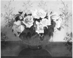 Roses in a glass bowl Roses in a glass bowl
