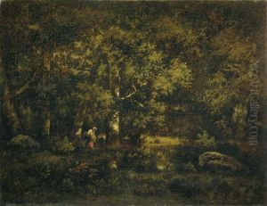 Het bos van Fontainebleau by Narcisse Virgilio Diaz