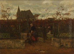 Een bleekveld by Jacob Maris