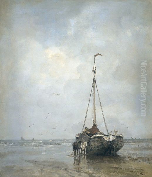 Bluff-bowed Fishing Boat on the Beach at Scheveningen - view 1