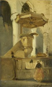 The Pulpit of the Church in Hoorn by Johannes Bosboom