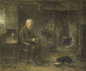 Interior of a Farm by Jozef Israels