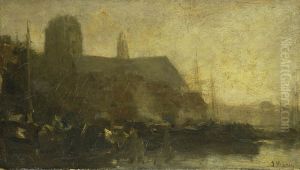 Ships in the Port of Dordrecht by Jacob Maris