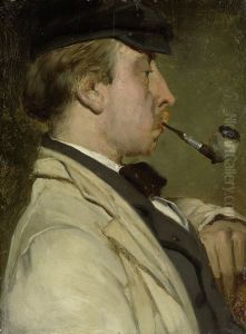 Portret van Ludwig Casimir ('Louis') Sierig (1834-1919), schilder