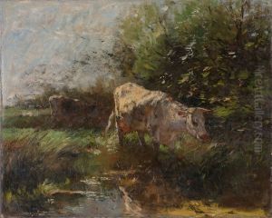 Weide met koeien by Willem Maris