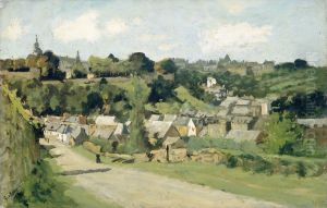 Gezicht op Dinan in Frankrijk