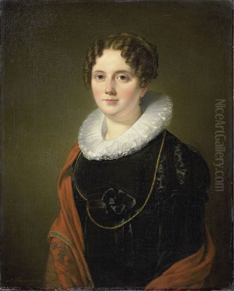 Marie Allebe-Herckenrath. Grootmoeder van de schilder August Allebe - view 1