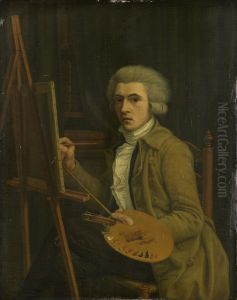Portret van een schilder, vermoedelijk de kunstenaar zelf