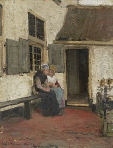 Chatting Neighbors by Bernard Blommers