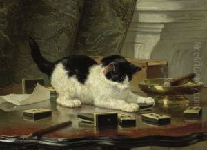 Kitten's Game by Henriette Ronner-Knip