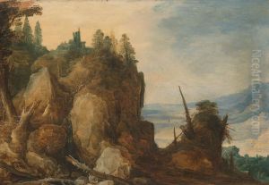 Berggezicht by Joos de Momper the Younger