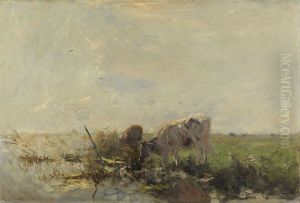 Koeien aan een plas Koeien aan een plas