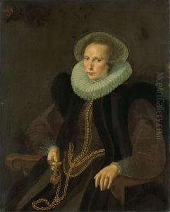 Griete Jacobsdr van Rhijn (1585-1652). Echtgenote van Jacob Cornelisz Banjaert, genaamd van Neck by Cornelis Ketel