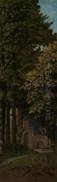 View in a Forest, Outer Left Wing of a Triptych - view 1