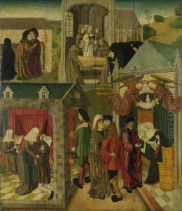 Saint Elizabeth of Hungary Tending the Sick in Marburg, Death of St Elizabeth, inner right wing of an altarpiece made for the Grote Kerk in Dordrecht