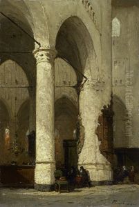 Interior of the Hooglandse Kerk in Leiden