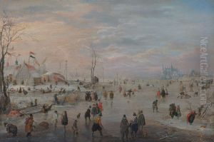 Enjoying the Ice by Hendrick Avercamp