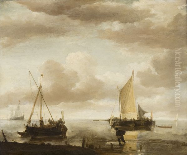 Calm Sea with Fishing Boats - view 1