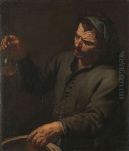 Man met urinaal in de hand