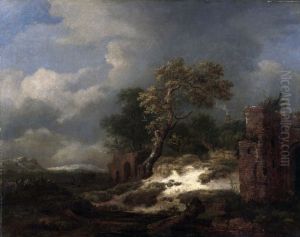 Landschap met ruines by Jacob Van Ruisdael