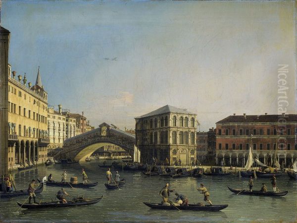 The Canal Grande with the Ponte Rialto and the Fondaco dei Tedeschi - view 1
