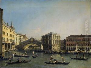 The Canal Grande with the Ponte Rialto and the Fondaco dei Tedeschi