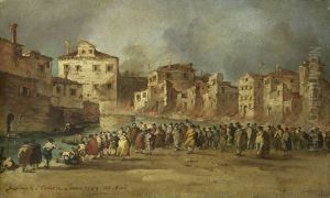 The Fire in the San Marcuola Quarter of Venice, 28 November 1789 by Francesco Guardi