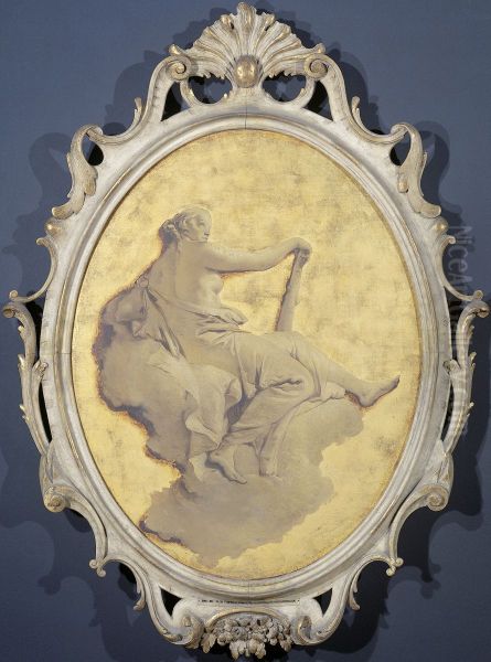 Allegorische vrouwenfiguur met een knots (wellicht Kracht) - view 1