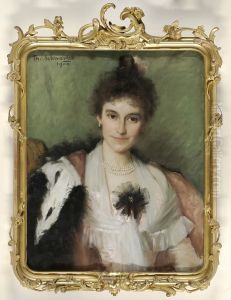Amelia Eliza van Leeuwen (1862-1923). Echtgenote van Christiaan Bernard Tilanus, chirurg en orthopedist te Amsterdam by Therese Schwartze