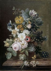 Stilleven met bloemen by Eelke Jelles Eelkema