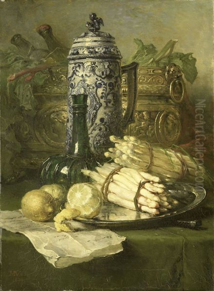 Stilleven met kan van steengoed - view 1