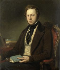 Portret van een man, misschien Petrus Augustus de Genestet (1829-61), dichter