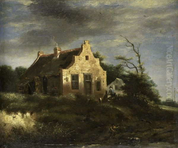 Boerenhuis in bosachtig duinlandschap - view 1