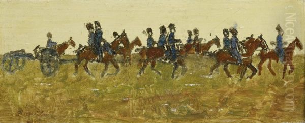 Huzaren op manoeuvre - view 1