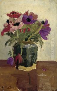 Gemberpot met anemonen
