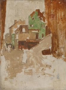 Straat in Montmartre, Parijs by George Hendrik Breitner