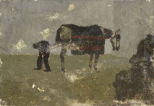 Hoefsmid met schimmel by George Hendrik Breitner